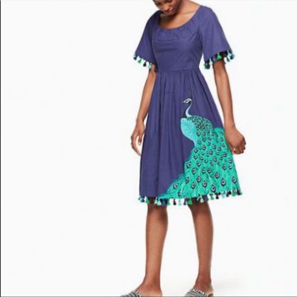 kate spade Dresses & Skirts - 🦚 BRAND NEW Kate Spade Plume Poplin Peacock Dress